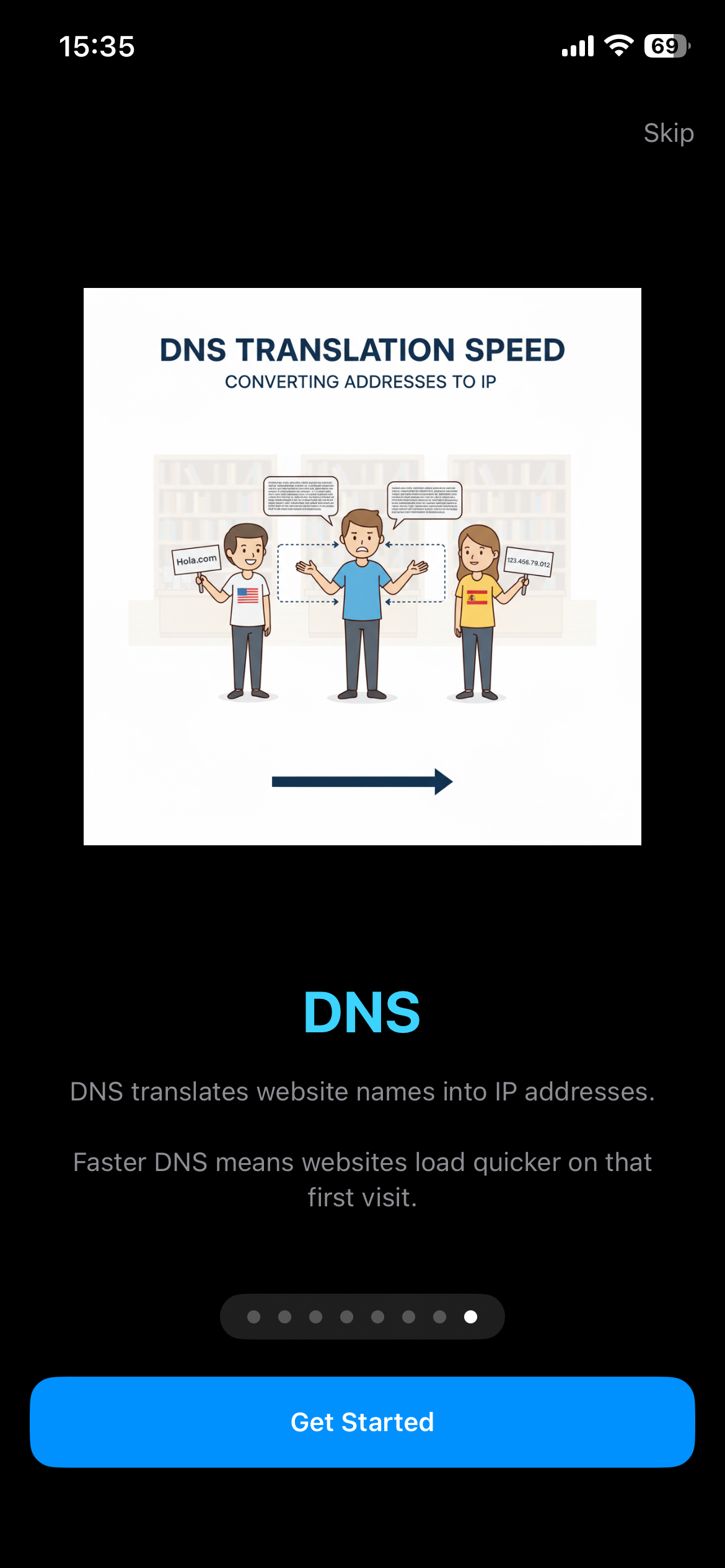 DNS Translation educational card